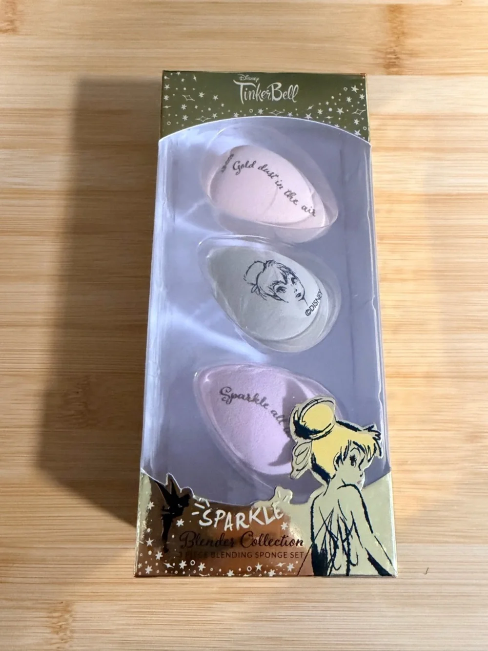 Disney Tinker Bell Sparkle Blending Sponge Trio - Pink, White Beauty Makeup